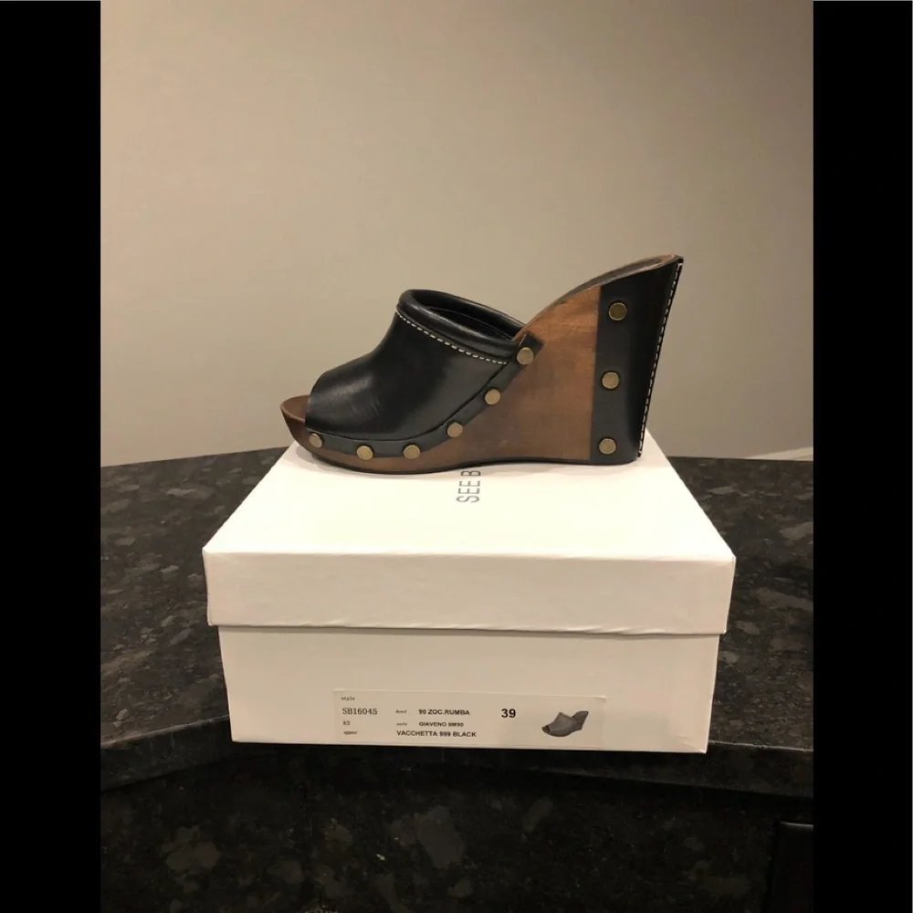 See By Chloe Black Studded Wedge *BRAND NEW*